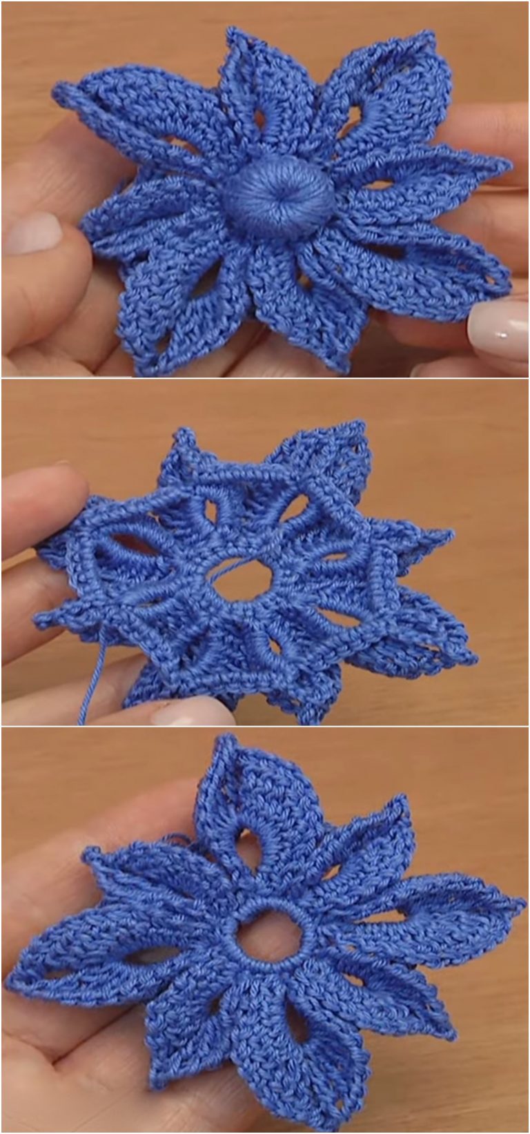 Crochet Flower With Beautiful Petals We Love Crochet