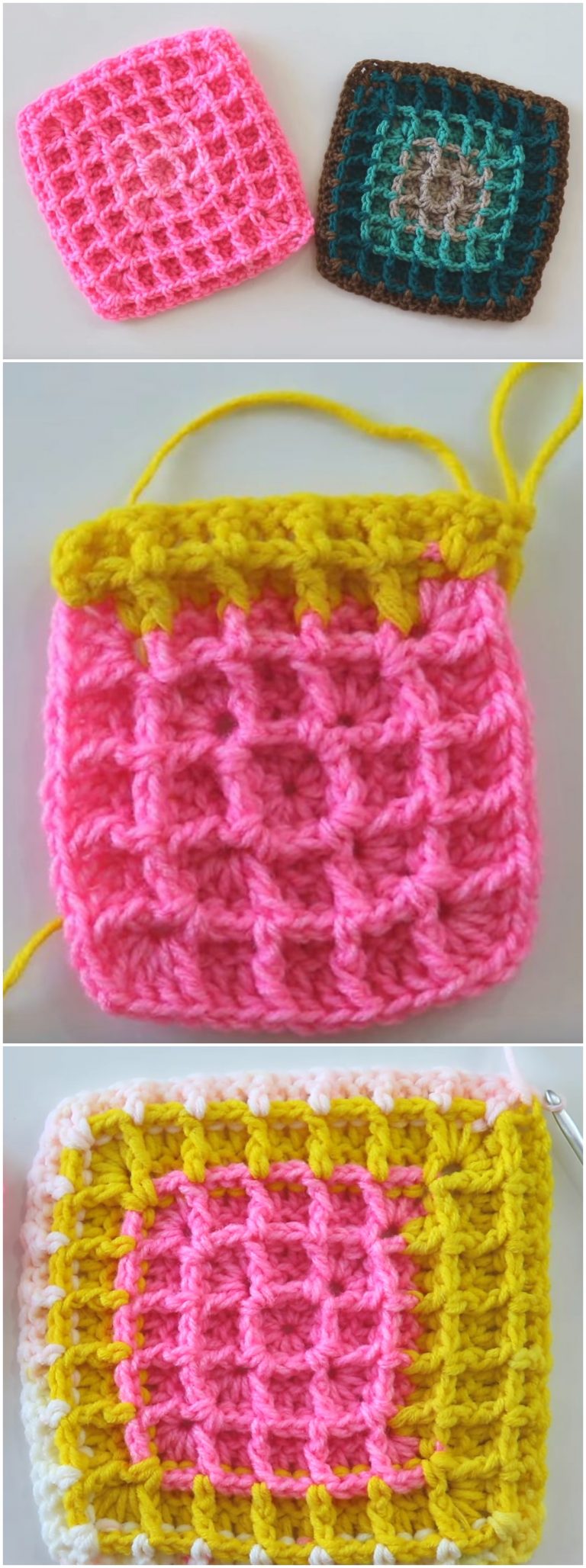 Crochet Waffle Stitch Square We Love Crochet