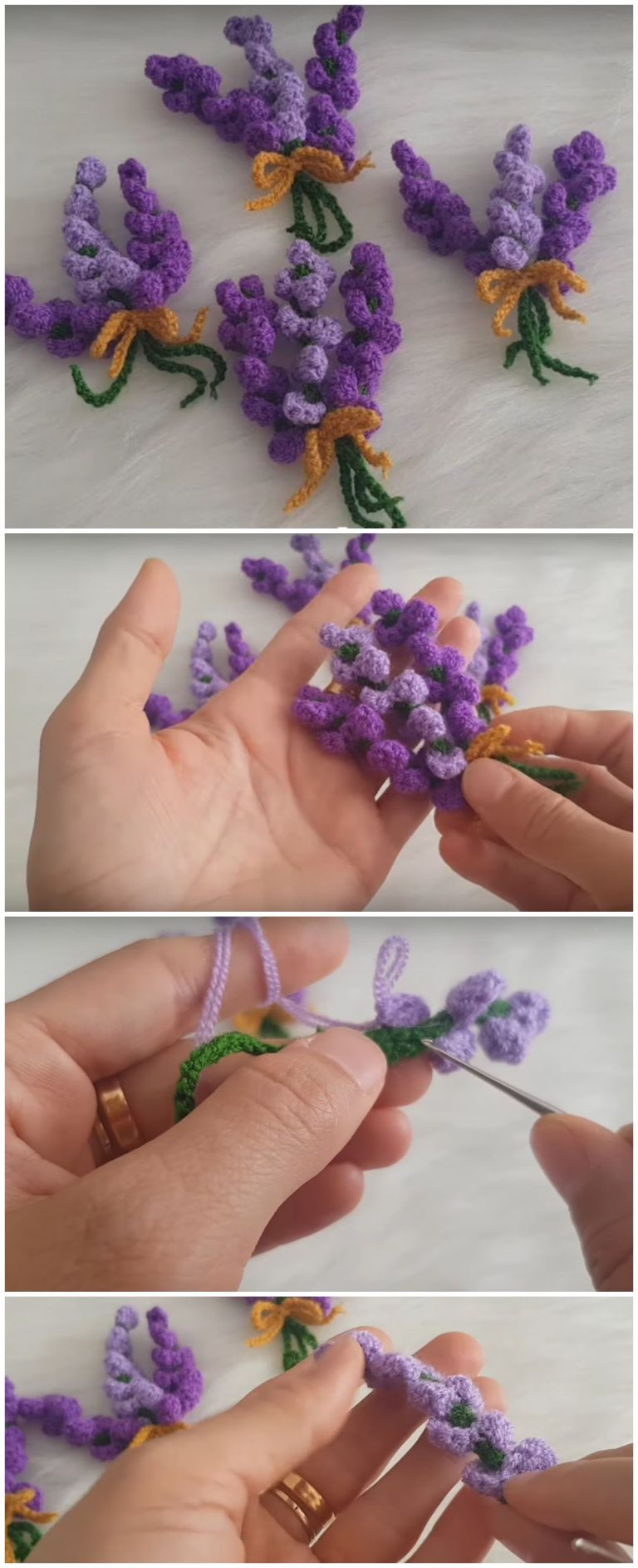 Crochet Lavender Flower We Love Crochet