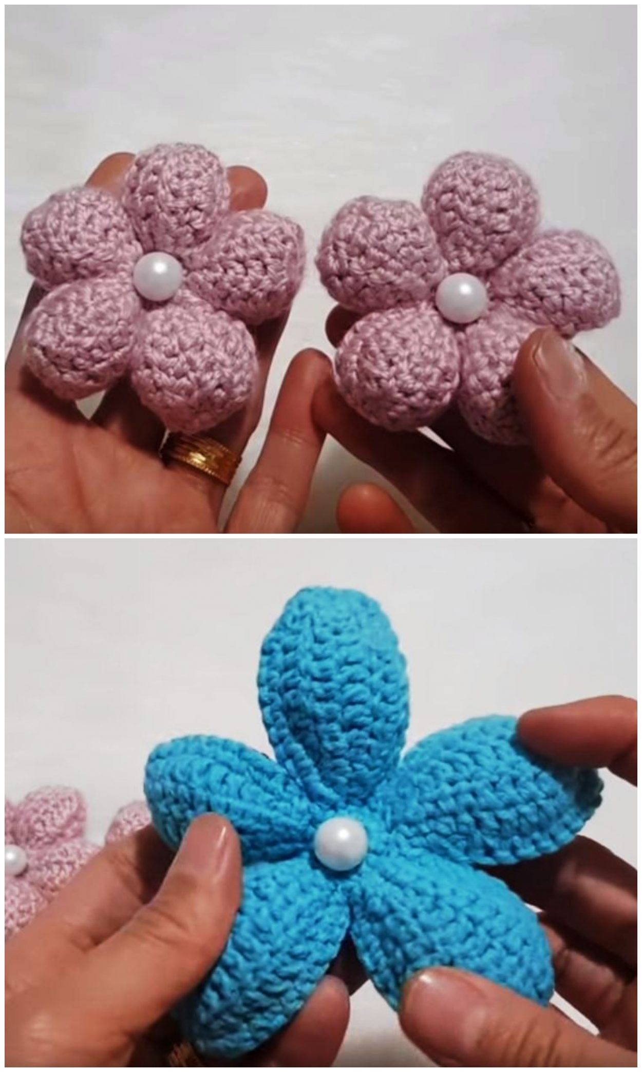 Crochet Fluffy Flower - We Love Crochet