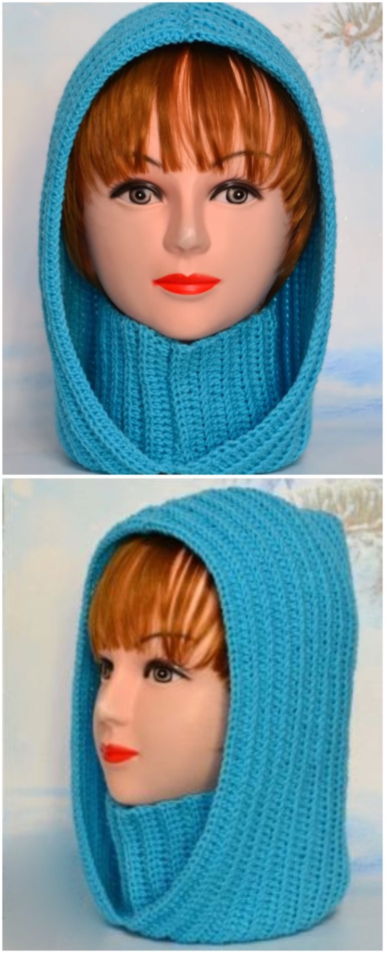 crochet hooded hat pattern