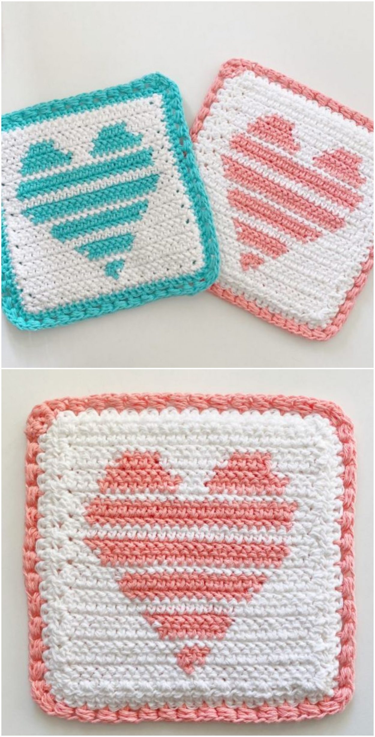 Crochet Potholder With Heart - We Love Crochet