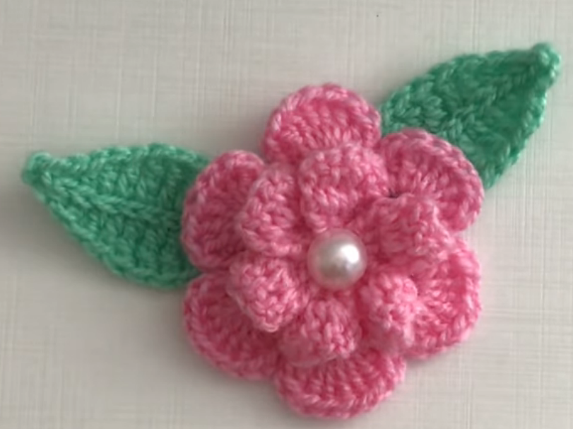 Crochet Lovely Flower Applique We Love Crochet