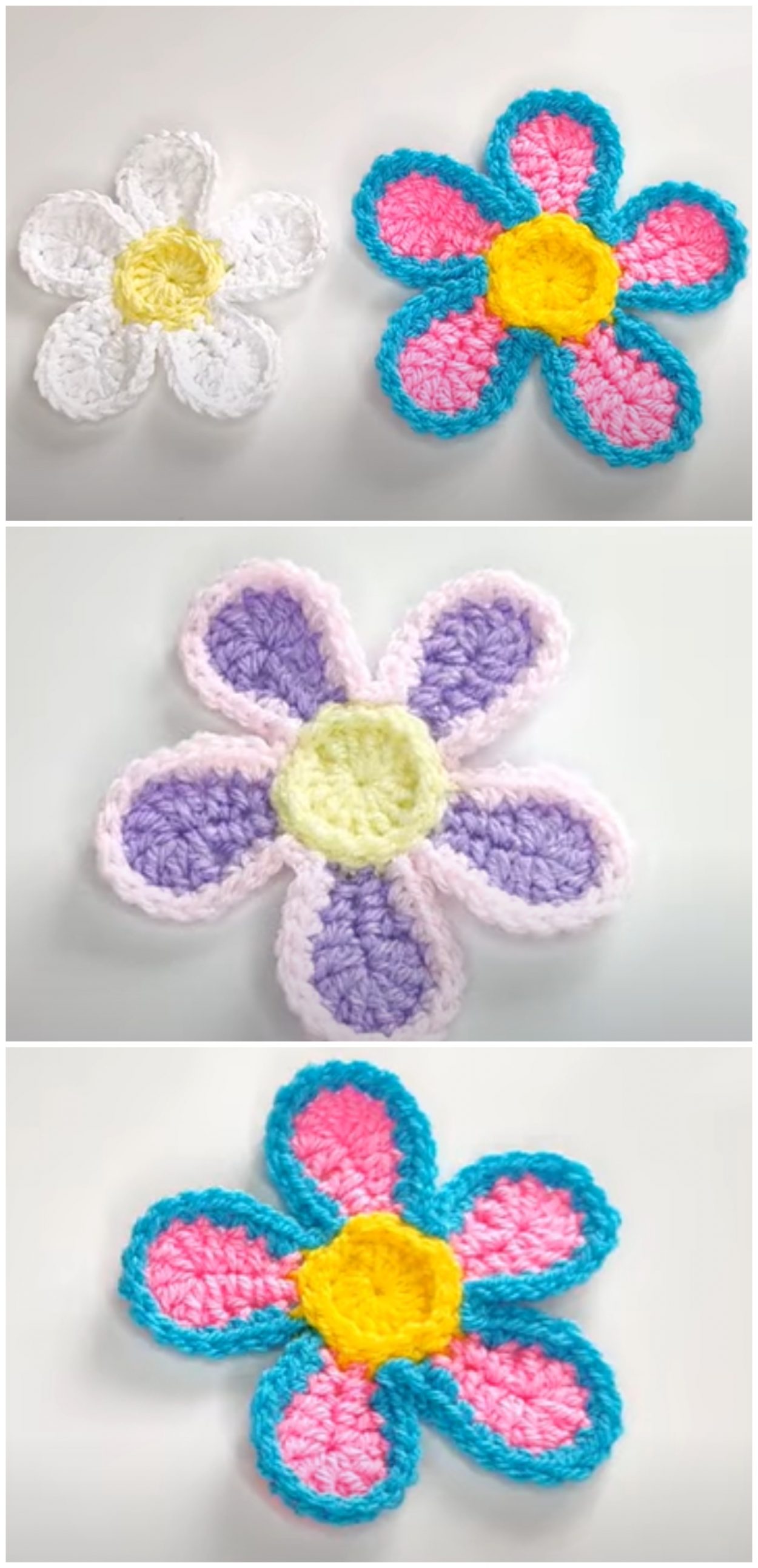 Crochet A Beautiful Flower Applique We Love Crochet