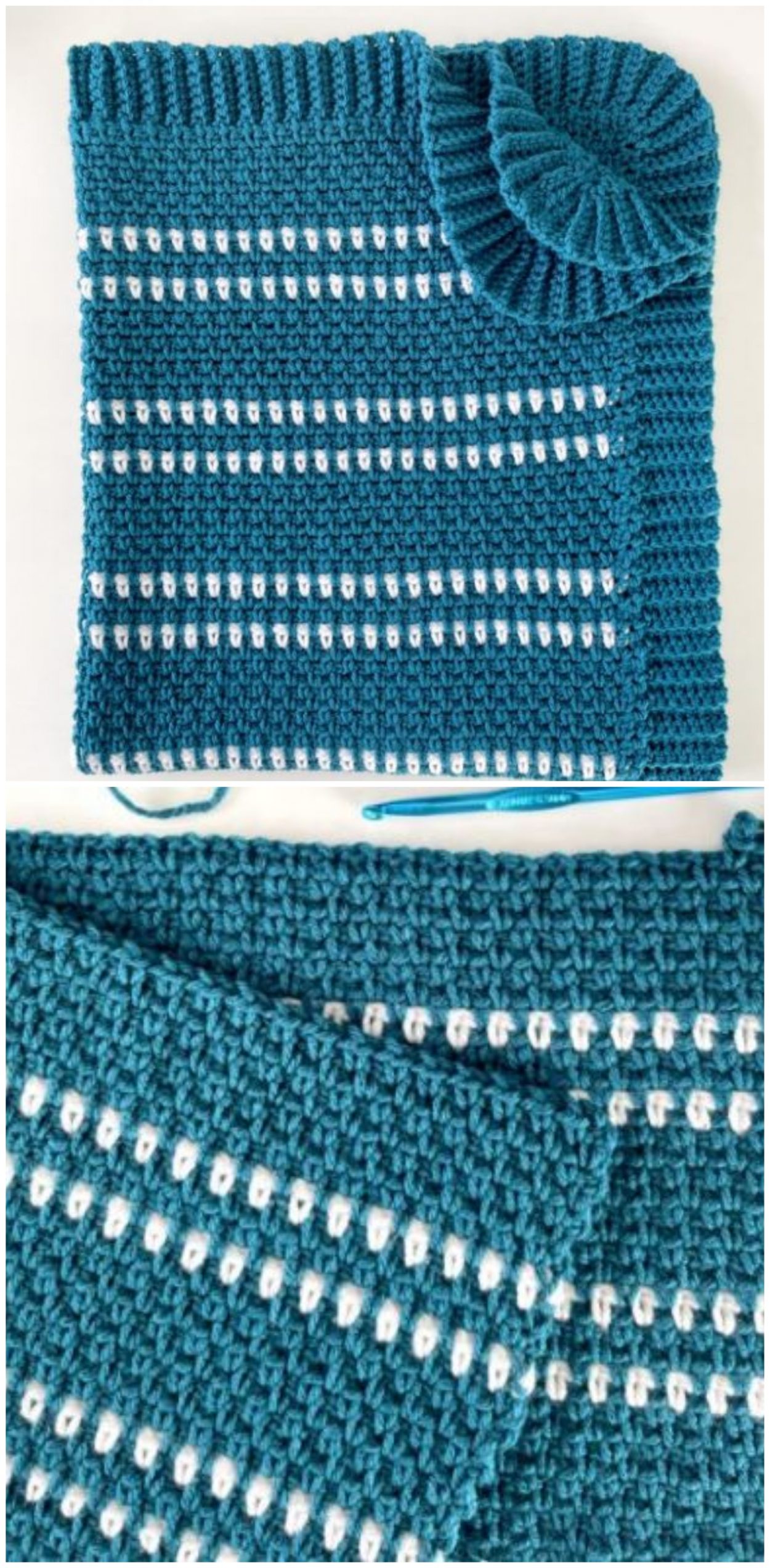 Crochet Moss Stitch Baby Blanket We Love Crochet